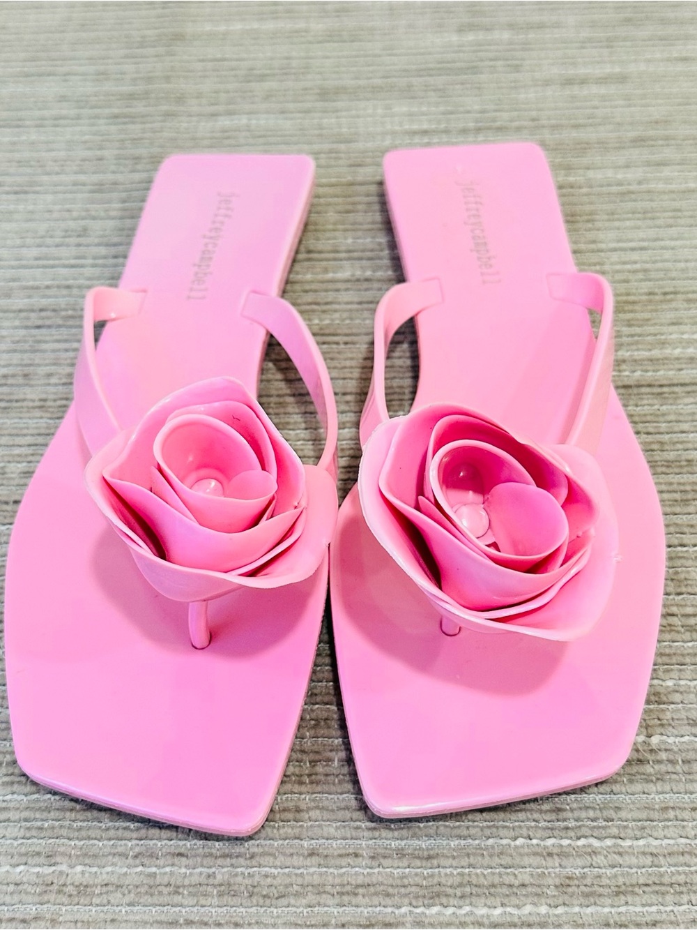 Jeffrey Campbell Sweeten Rose Jelly Thong Sandals Pink Women's Size 8‎ - Picture 4 of 7